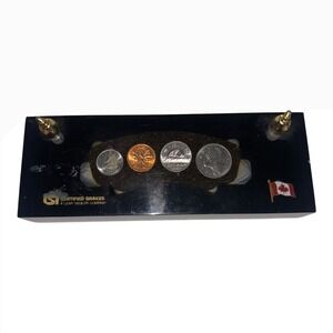 Vintage 1980 Certified Brakes Lear Siegler Company Canadian Coin Display.
